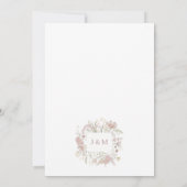 Invitation Fleur sauvage de cadre botanique Dusty Rose Mariag (Dos)