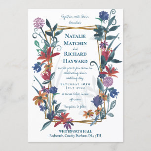 Invitation fleur sauvage de carnaval floral de campagne