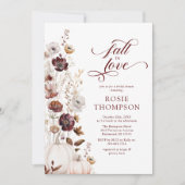 Invitation Fleur sauvage de chute dans l'amour Fête des marié (Devant)