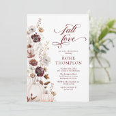 Invitation Fleur sauvage de chute dans l'amour Fête des marié (Debout devant)