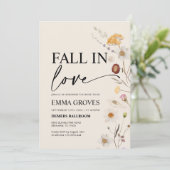 Invitation Fleur sauvage de chute en amour Fête des mariées B (Debout devant)