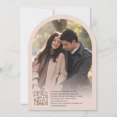 Invitation Fleur sauvage de crème rose pâle papillon Mariage (Dos)