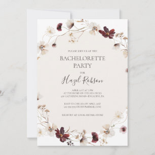 Invitation Fleur sauvage de Cuivre Bourgogne   Bachelorette