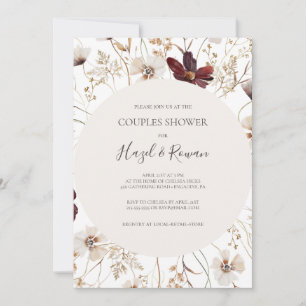 Invitation Fleur sauvage de Cuivre Bourgogne Douche Couples