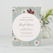 Invitation Fleur sauvage de Cuivre Bourgogne | Douche Turquoi (Debout devant)
