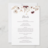 Invitation Fleur sauvage de Cuivre Bourgogne | Tout en un Mar (Dos)