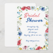 INVITATION fleur sauvage DE DOUCHE BRIDAL (Devant / Derrière)