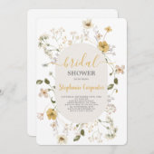 Invitation fleur sauvage de douche nuptiale (Devant / Derrière)