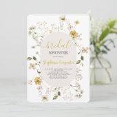 Invitation fleur sauvage de douche nuptiale (Debout devant)