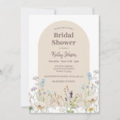 Invitation fleur sauvage de douche nuptiale (Devant)