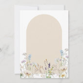 Invitation fleur sauvage de douche nuptiale (Dos)