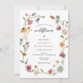 Invitation fleur sauvage de douche nuptiale (Devant)