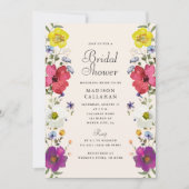 Invitation fleur sauvage de douche nuptiale (Devant)