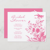 Invitation fleur sauvage de douche nuptiale (Devant / Derrière)