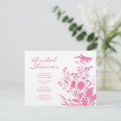Invitation fleur sauvage de douche nuptiale (Debout devant)
