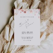 Invitation fleur sauvage de douche nuptiale