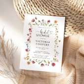 Invitation fleur sauvage de douche nuptiale