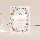 Invitation fleur sauvage de douche nuptiale