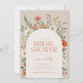 Invitation fleur sauvage de douche nuptiale (Devant)