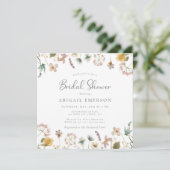 Invitation fleur sauvage de douche nuptiale (Debout devant)