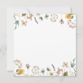 Invitation fleur sauvage de douche nuptiale (Dos)
