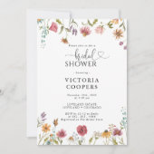 Invitation fleur sauvage de douche nuptiale (Devant)