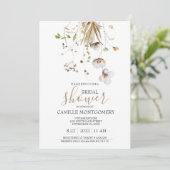 Invitation fleur sauvage de douche nuptiale (Debout devant)