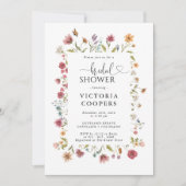 Invitation fleur sauvage de douche nuptiale (Devant)