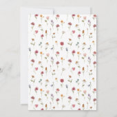 Invitation fleur sauvage de douche nuptiale (Dos)