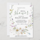 Invitation fleur sauvage de douche nuptiale (Devant)