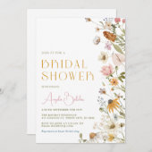 Invitation fleur sauvage de douche nuptiale (Devant / Derrière)