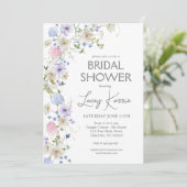 Invitation fleur sauvage de douche nuptiale, Boho  (Debout devant)