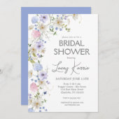 Invitation fleur sauvage de douche nuptiale, Boho  (Devant / Derrière)