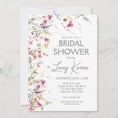 Invitation fleur sauvage de douche nuptiale, Boho  (Devant)