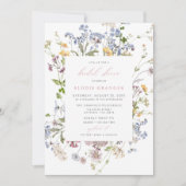 Invitation fleur sauvage de douche nuptiale Boho W (Devant)