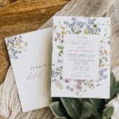 Invitation fleur sauvage de douche nuptiale Boho W