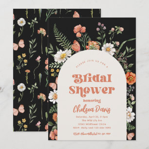Invitation fleur sauvage de douche nuptiale Mari