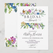 Invitation fleur sauvage de douche nuptiale, Papil (Devant / Derrière)