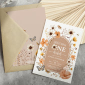 Invitation Fleur sauvage de Earthy Fall Miss Onederful 1er an