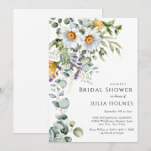 Invitation Fleur sauvage de fleurs | Floral de prairie | FÊTE (Devant / Derrière)