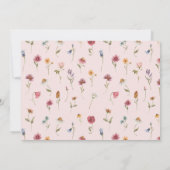 Invitation Fleur sauvage de jardin 1er anniversaire Invitatio (Dos)