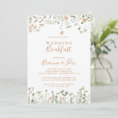 Invitation Fleur sauvage de jardin d'automne Mariage petit dé (Debout devant)