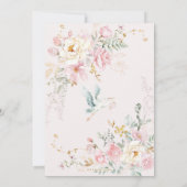 Invitation Fleur sauvage de la cigogne rousse bimoteur fille  (Dos)