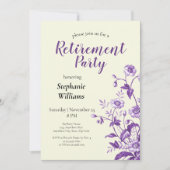 Invitation Fleur sauvage de la Lavande du Parti de la retrait (Devant)