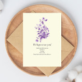 Invitation Fleur sauvage de la Lavande du Parti de la retrait