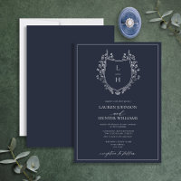 Fleur sauvage de la marine classique Monogram Cres
