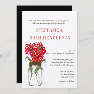 Invitation Fleur sauvage de la montagne des Andes Mariage Mas