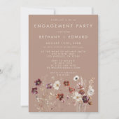 Invitation Fleur sauvage de l'automne Meadow Taupe (Devant)