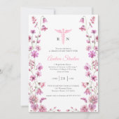 Invitation Fleur sauvage de l'école de soins infirmiers (Devant)