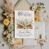 Invitation Fleur sauvage de livre Un nouveau chapitre commenc